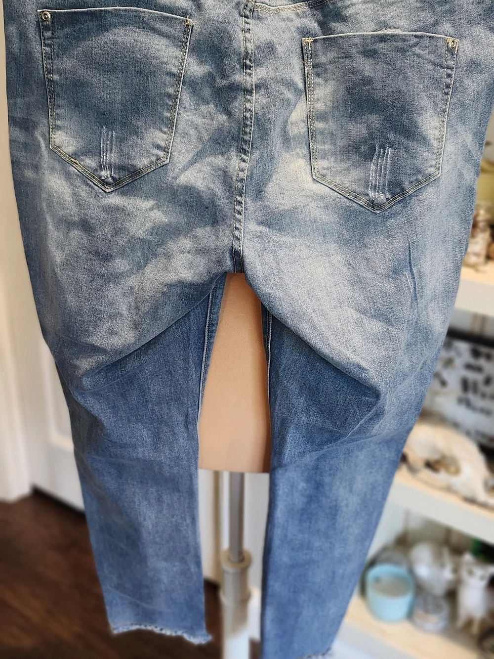 Allure Faded Blue Ripped Skinny Jeans